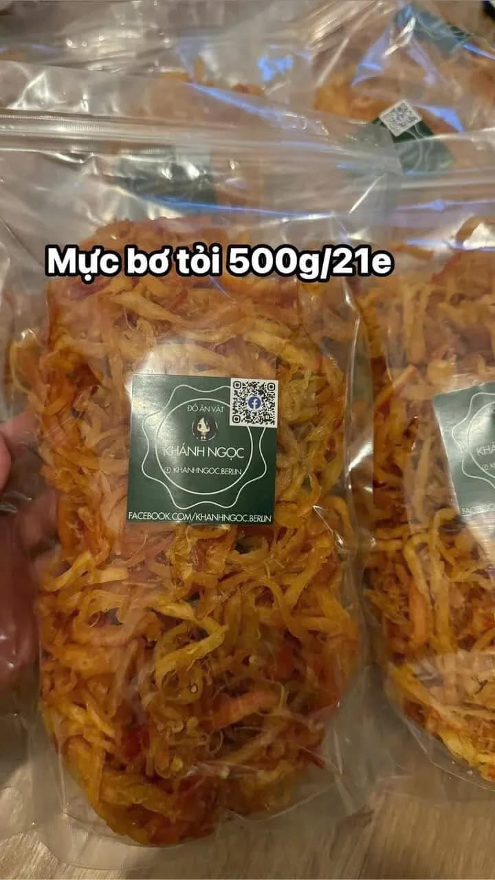 Mực bơ tỏi (500gr)