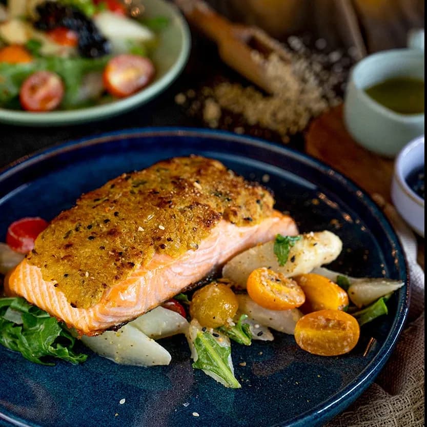 Cari bowll - gegrillter lachs 1