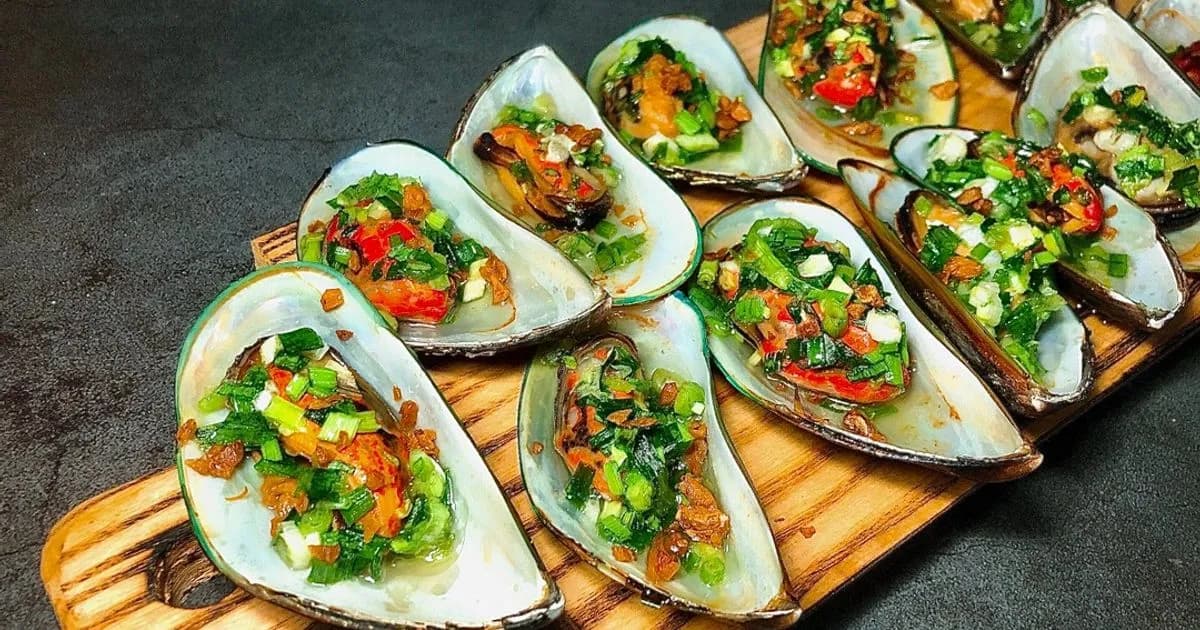 Vẹm xanh nướng mỡ hành (ab)