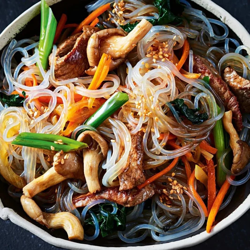 Miến trộn vegan - knuspriger tofu 1