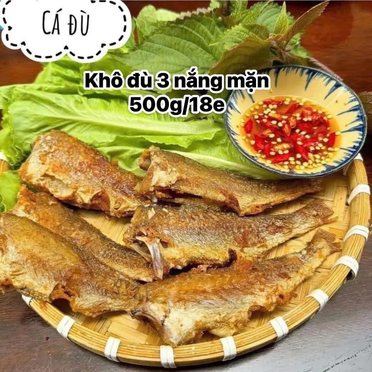 Khô đù 3 nắng mặn (500gr)