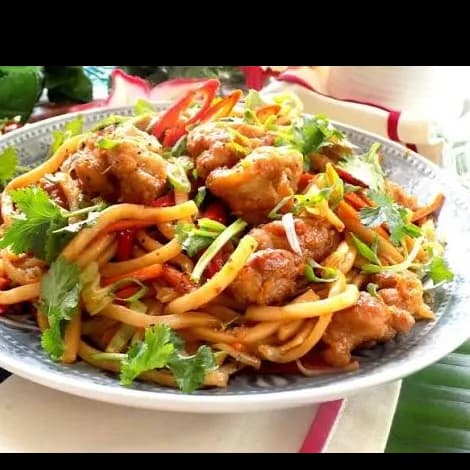 Udon xào Gà
