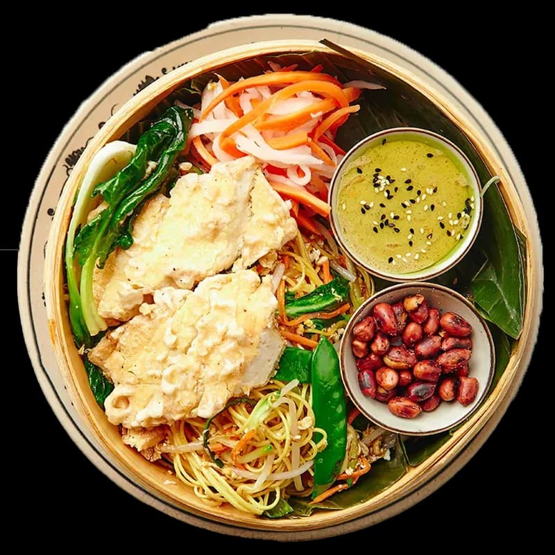 Mì xào sốt lạc - gegrillter hühnersteck/chicken 1