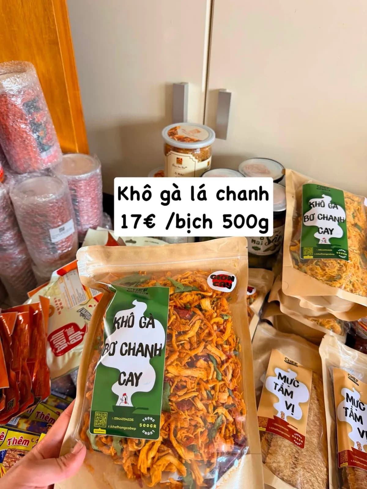 Khô gà lá chanh (500gr) 1