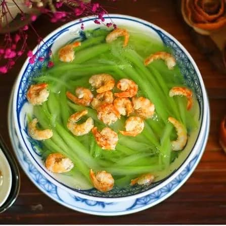 Canh bầu tôm (2 người)