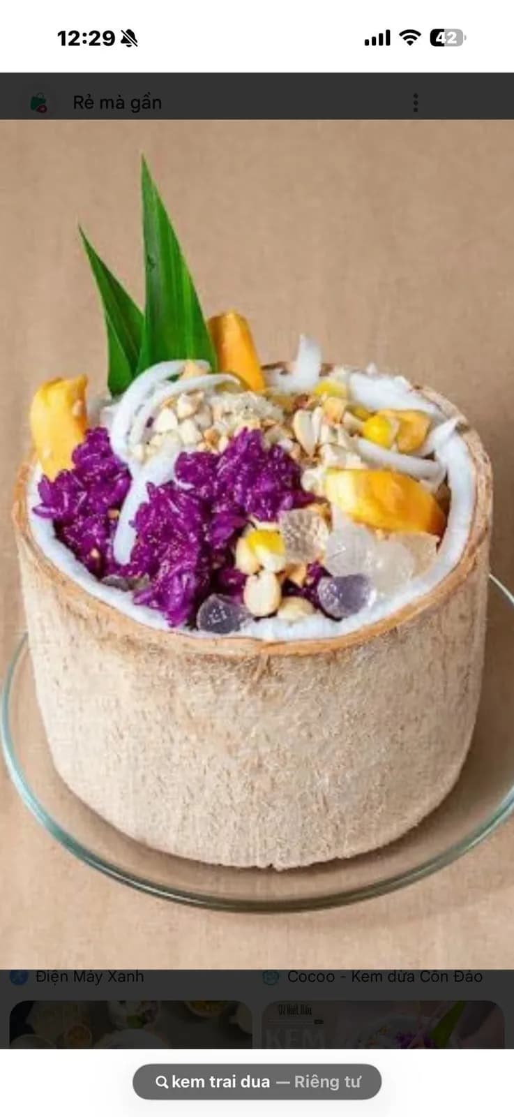 Kem trái dừa