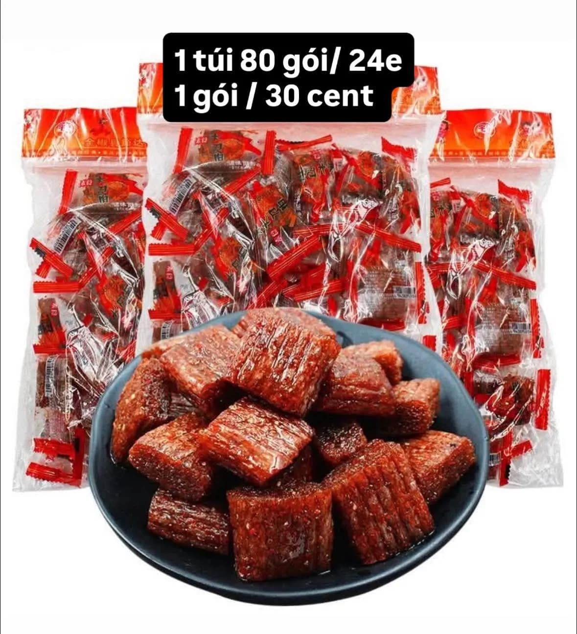 Thịt cay ( túi 80 gói) 1
