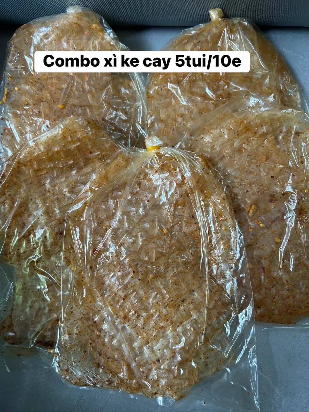 Combo bánh tráng xì ke cay (5 bịt)