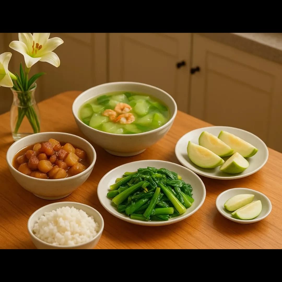 Thịt kho-canh cải 1