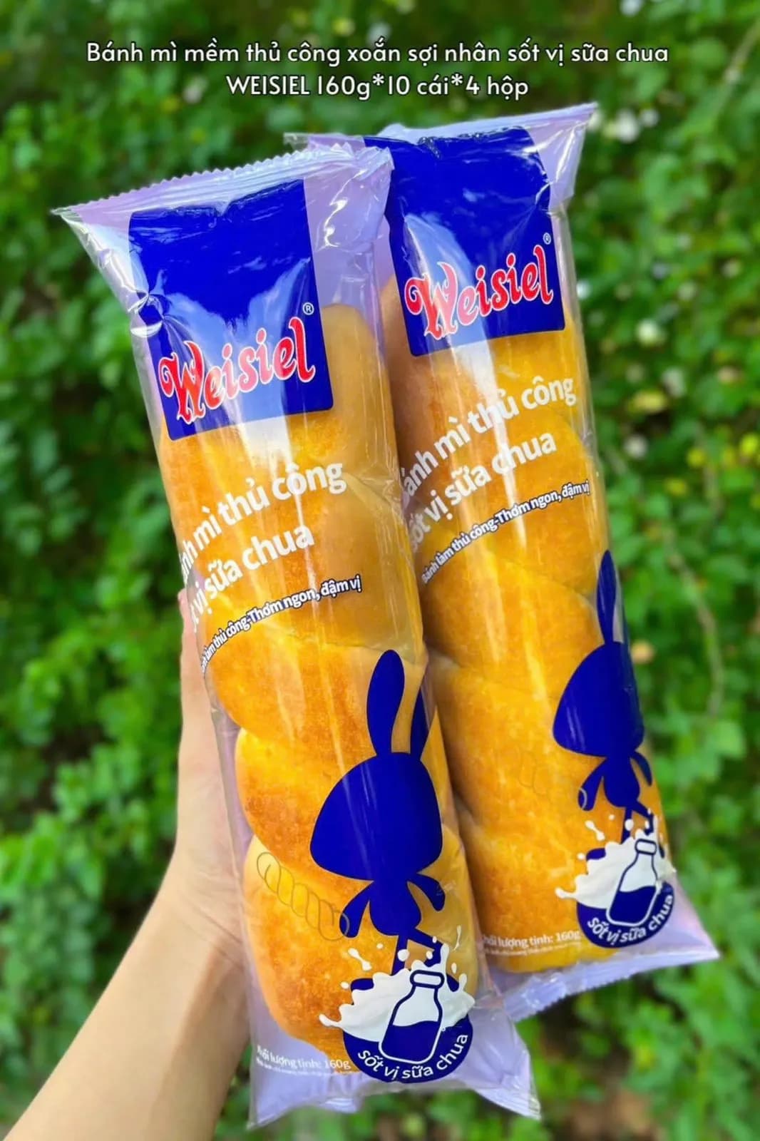 Bánh mì sợi nhân sốt vị sữa chua