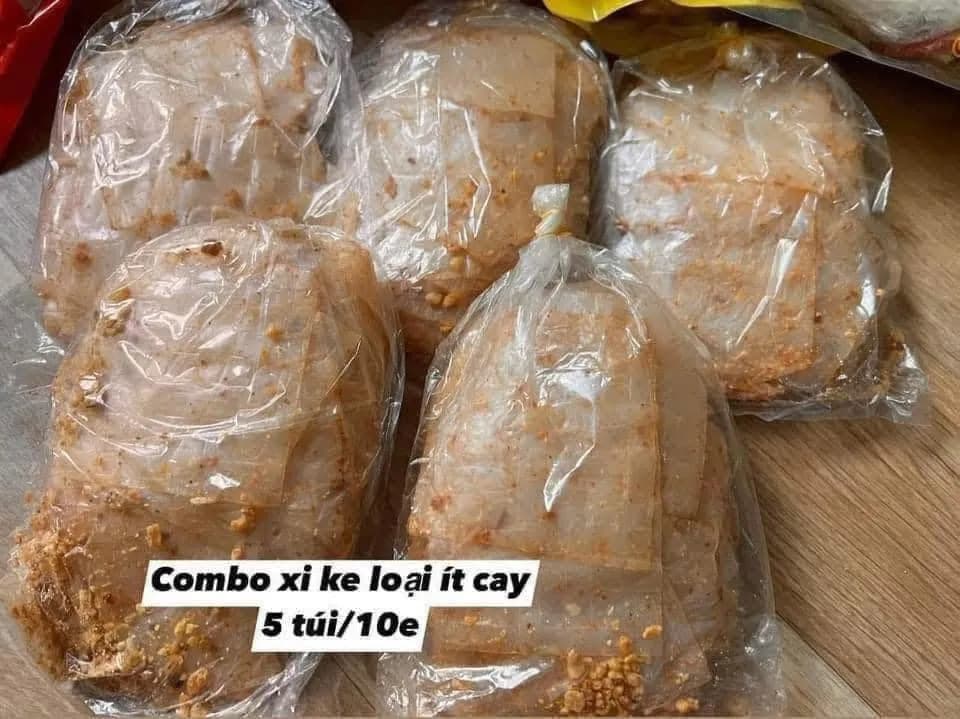 Combo xì ke loại ít cay (5 túi)
