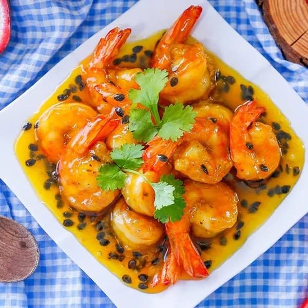Tôm sốt chanh dây