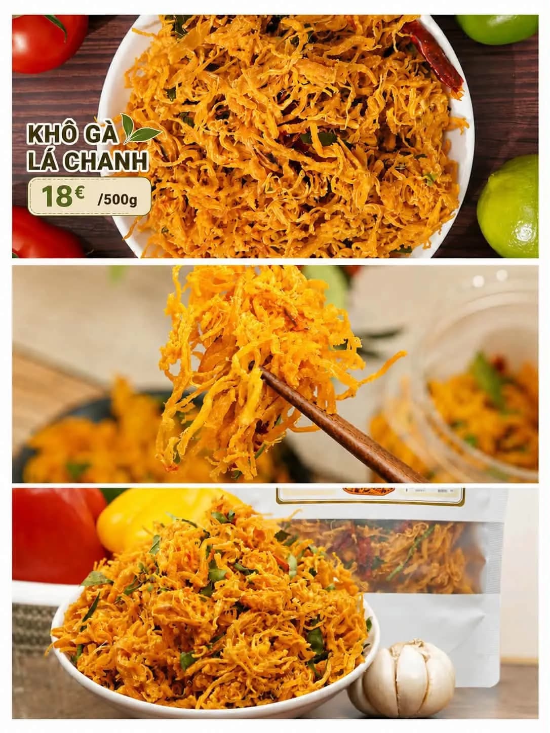Khô gà lá chanh (500g)