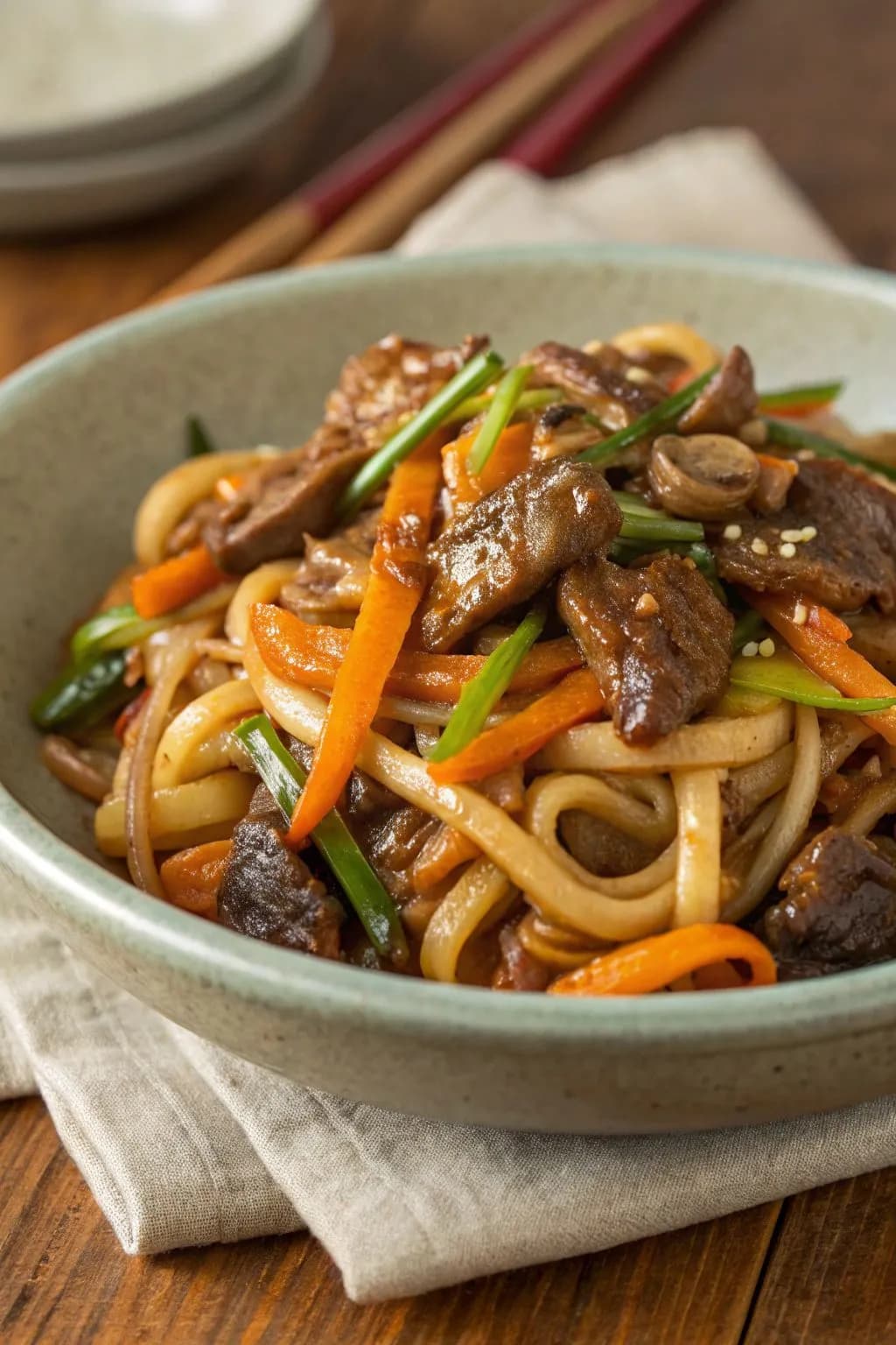 Mì udon thịt bò 1