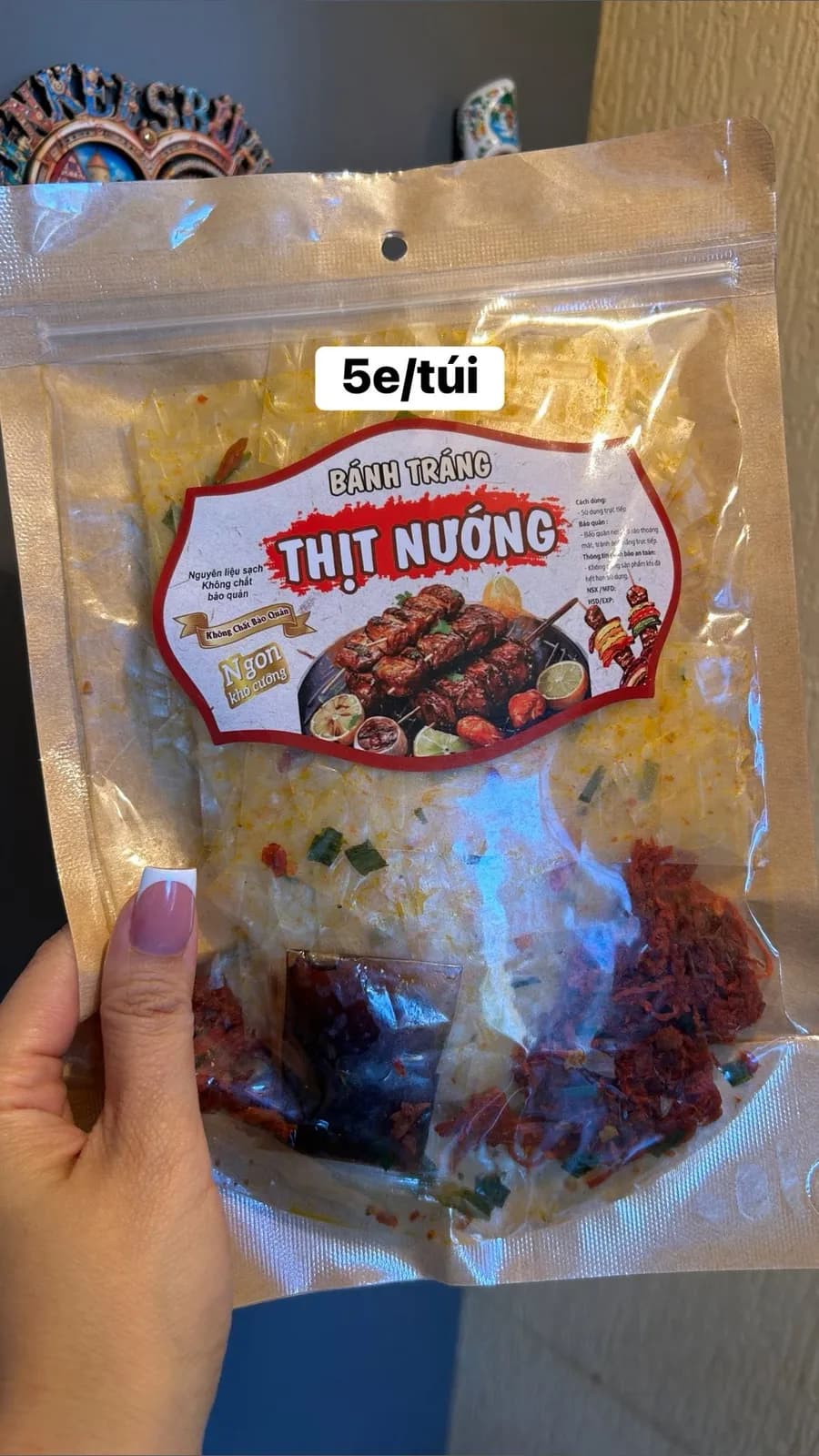 Bánh tráng vị thịt nướng