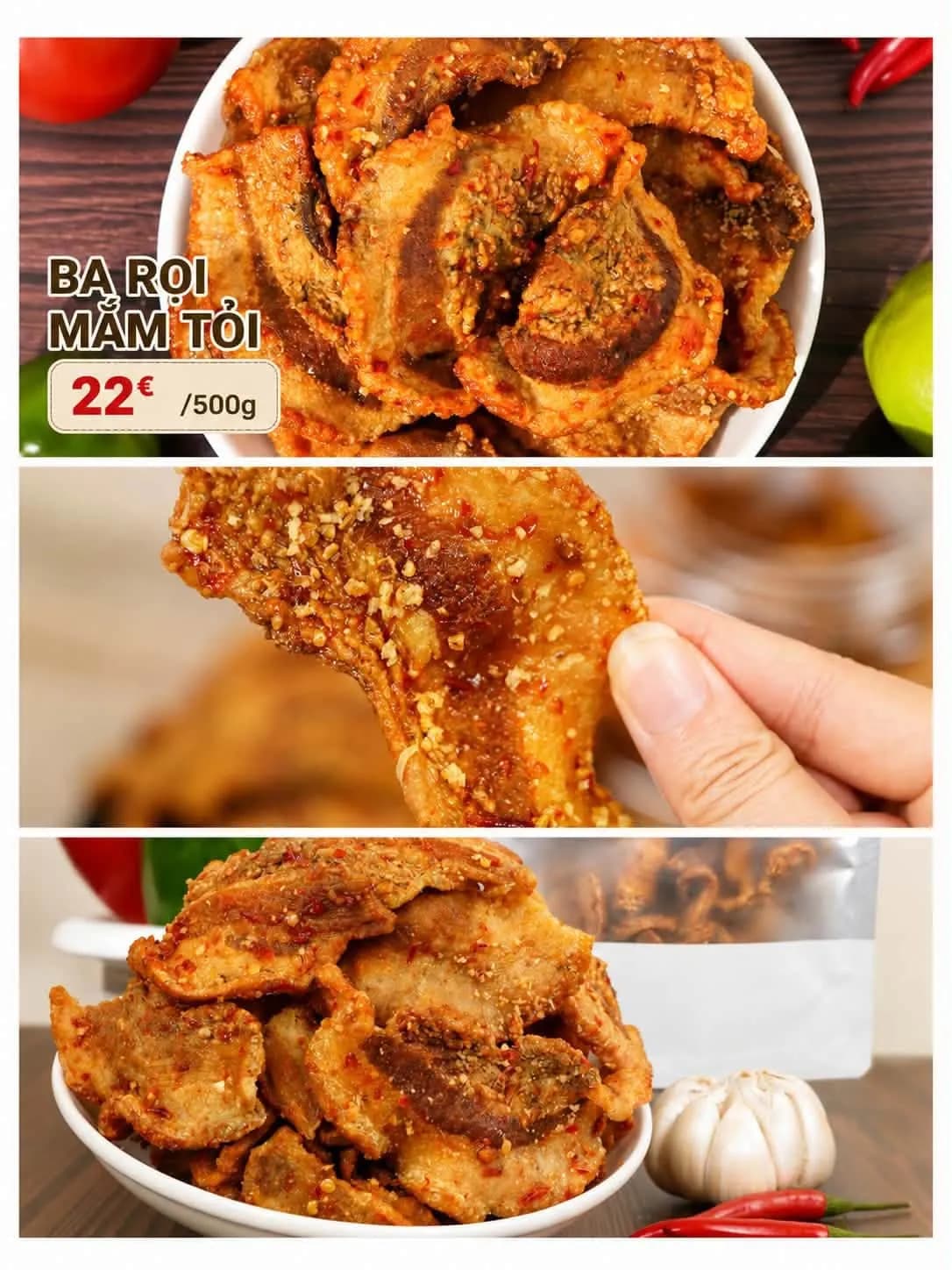 Ba rọi mắm tỏi (500g)