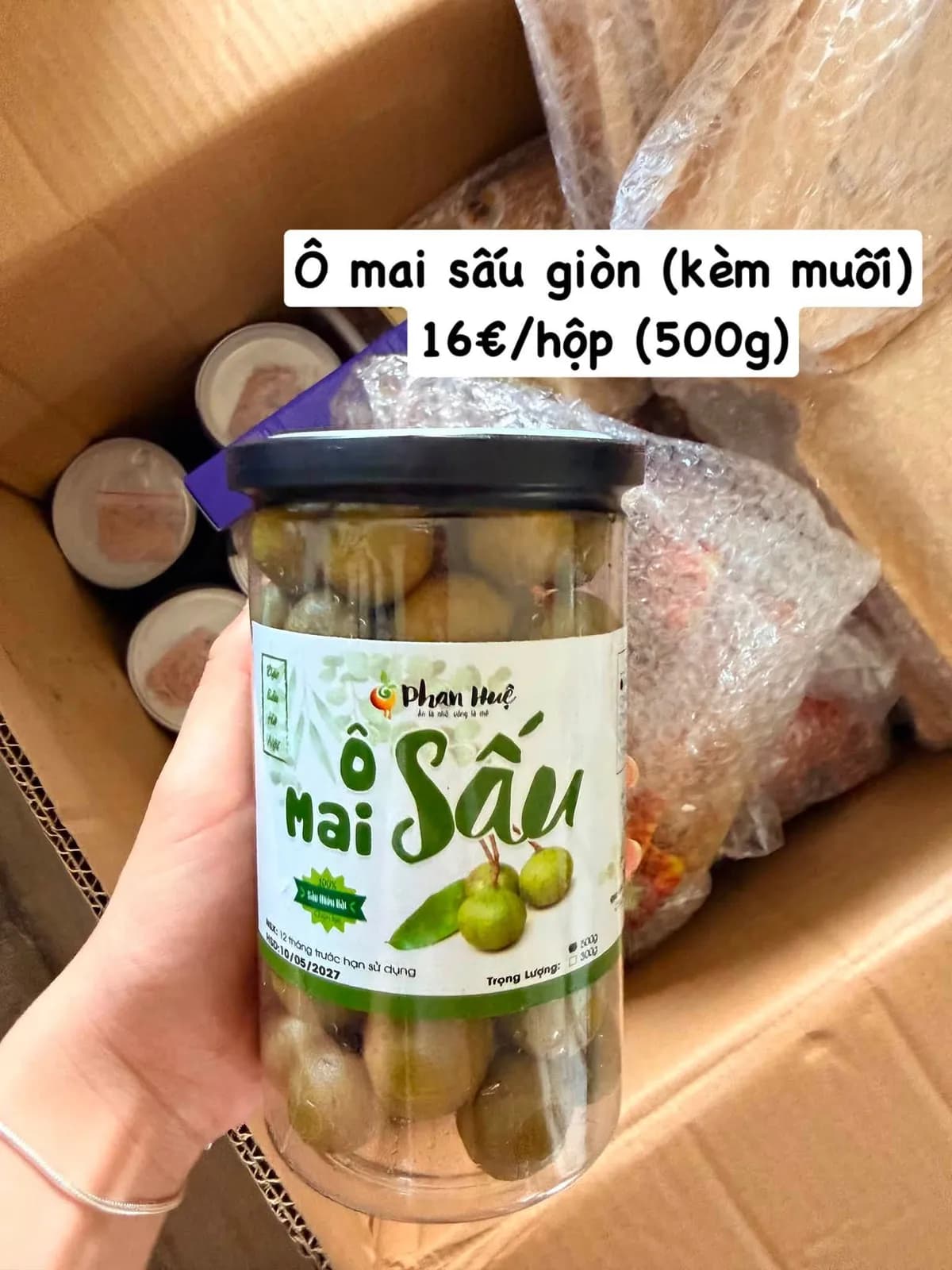 Ô mai sấu giòn (kèm muối) 500gr