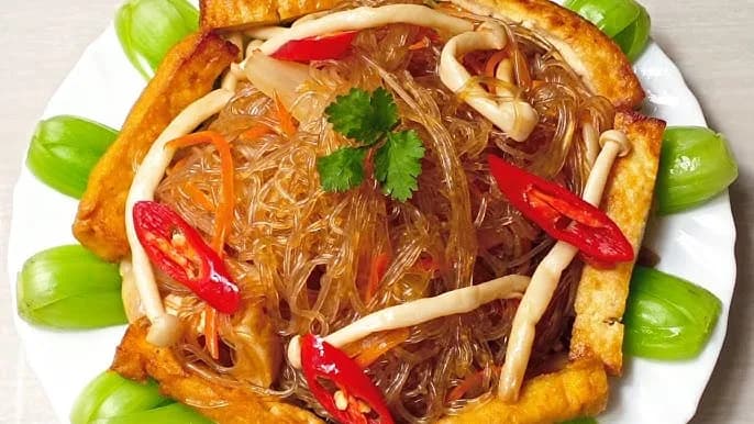 Nộm miến tofu