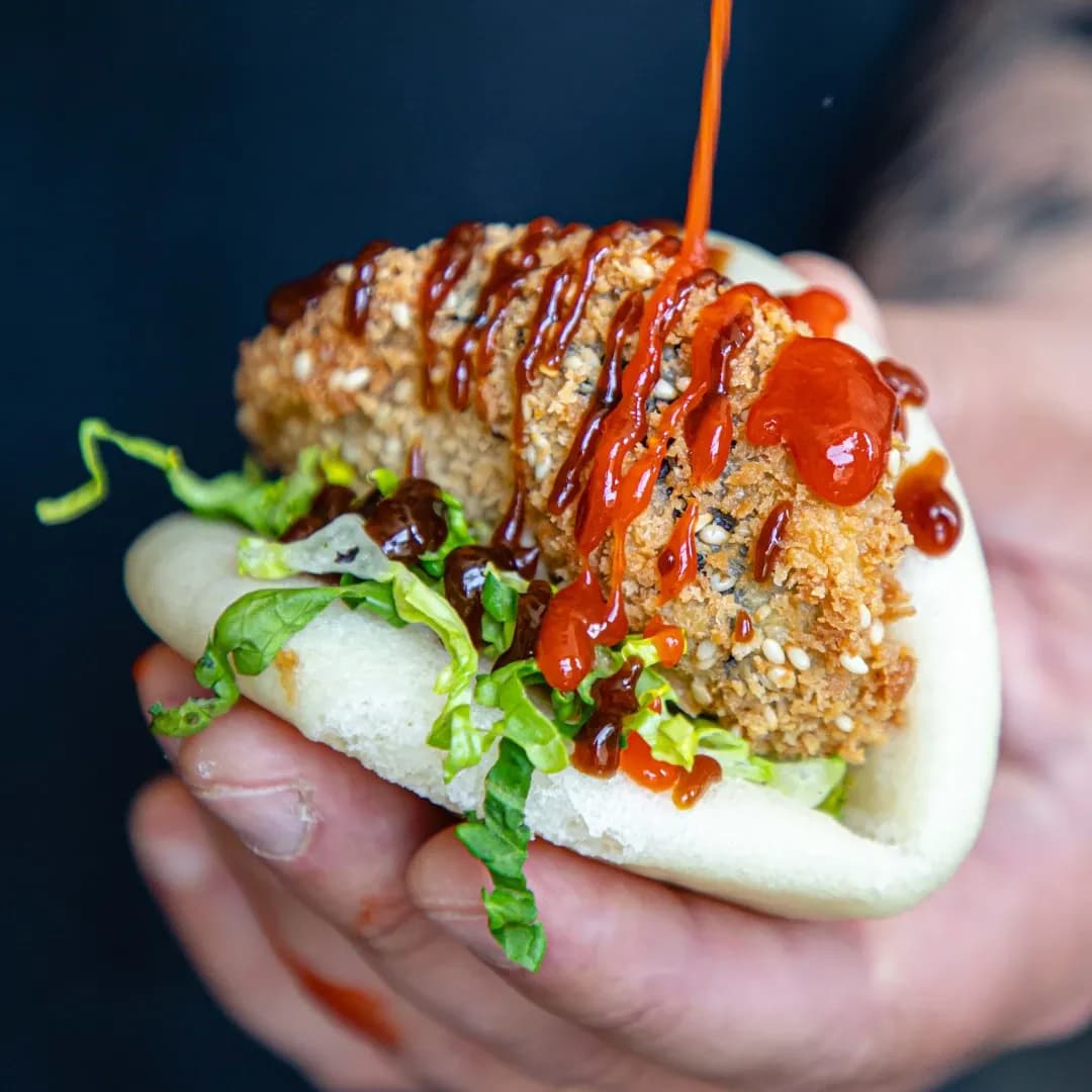Bánh bao burge - gegrillter aubergine 1