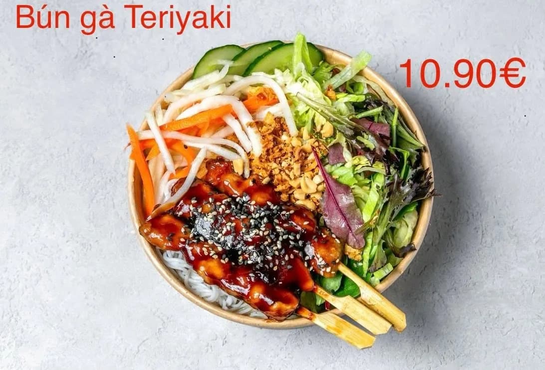 Bún gà Teriyaki