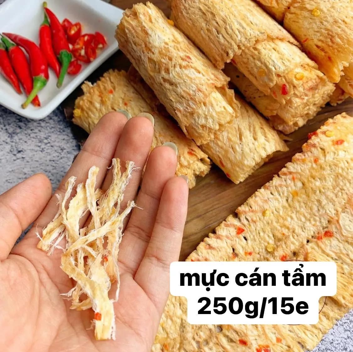 Khô mực cán tẩm (250gr)
