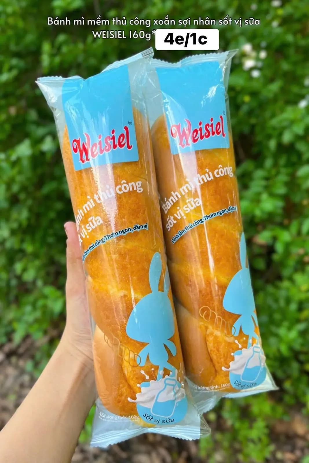 Bánh mì sợi nhân sốt vị sữa 1