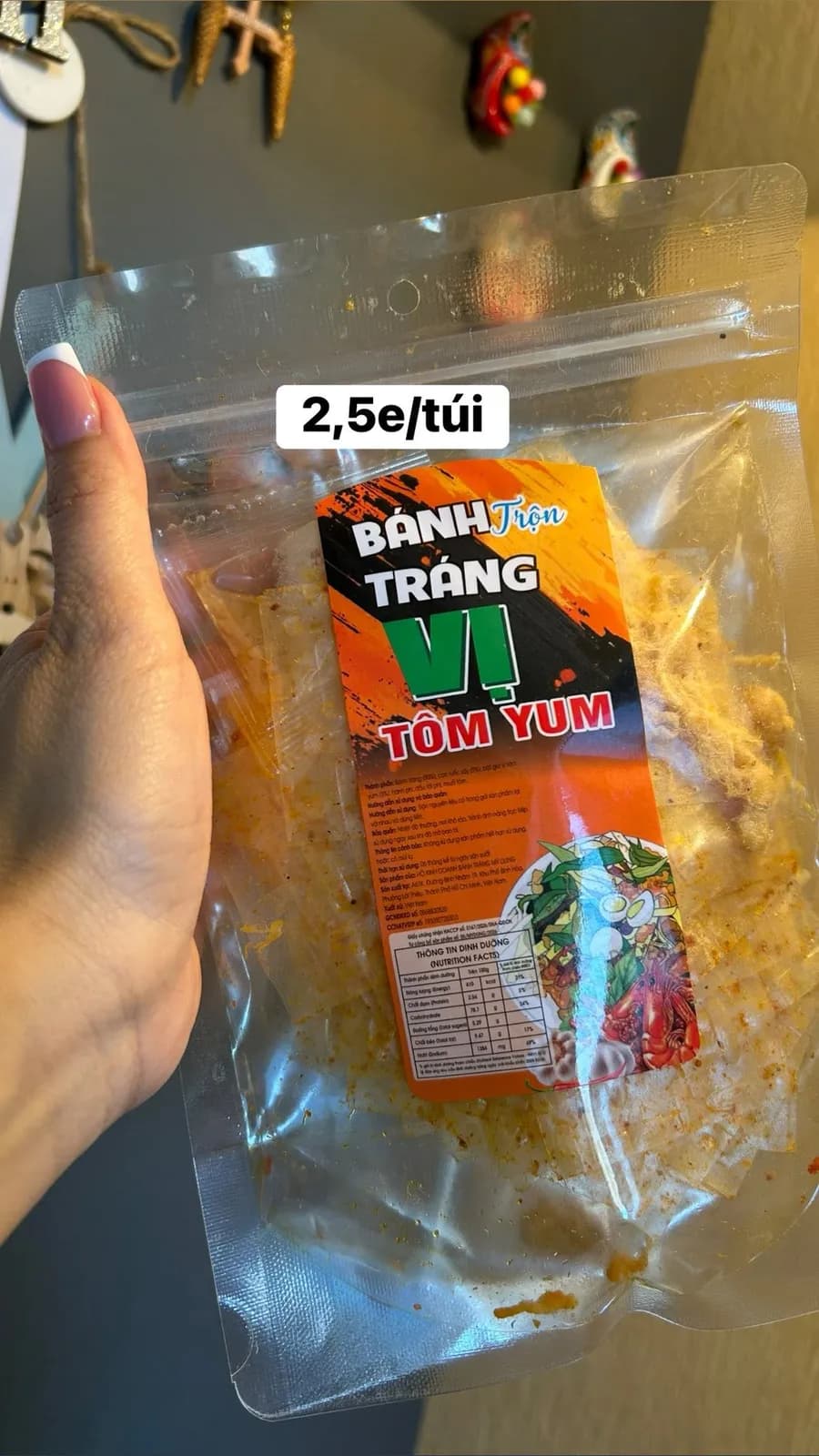 Bánh tráng vị Tomyum