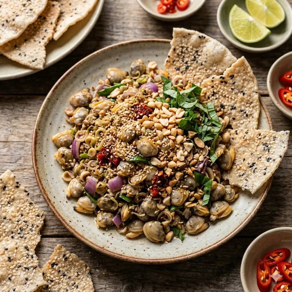 Hến xúc bánh đa