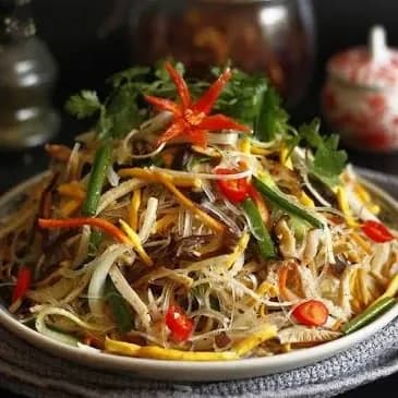 Miến xào Gà