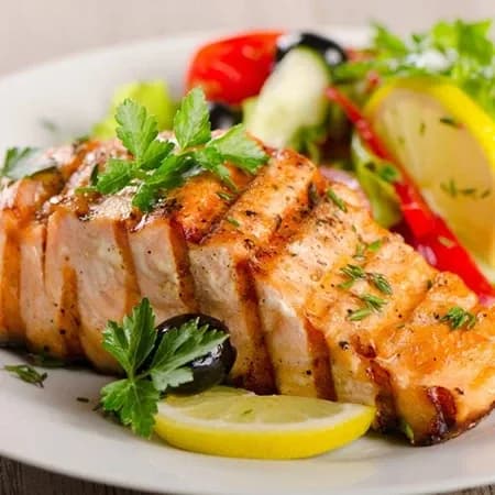 Cơm Cá Hồi áp chảo