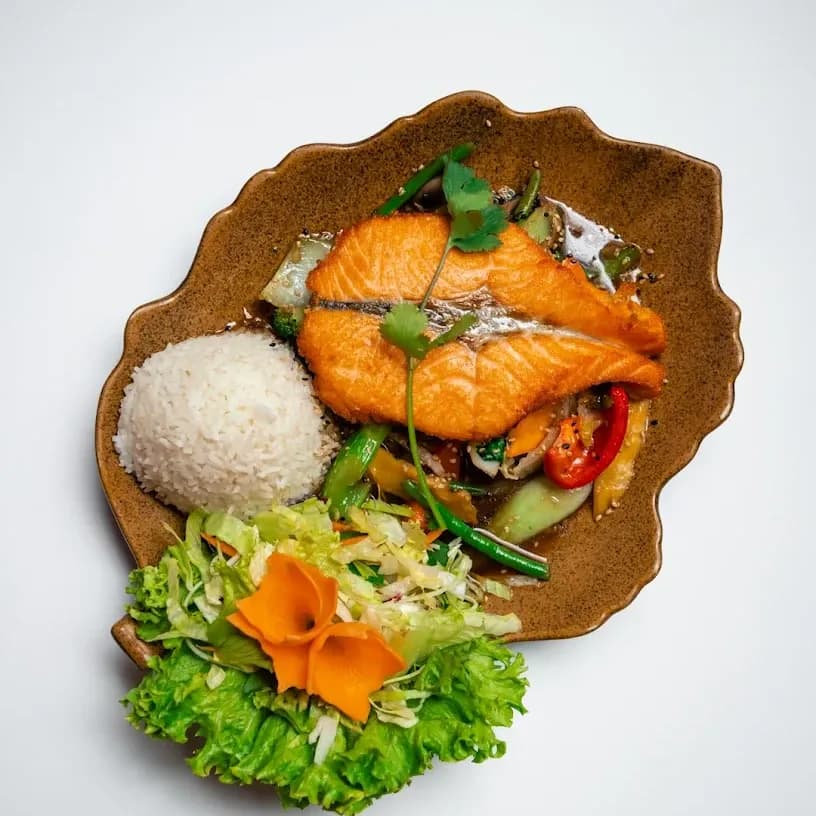 LACHS TERIYAKI / CURRY